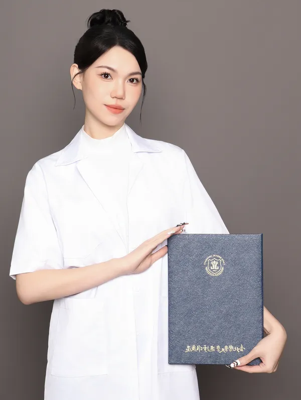 Gemi with her Taipei Medical University certificate