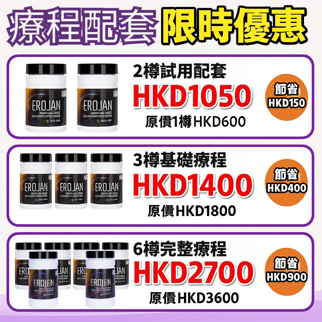 Erojan男士寶香港價錢