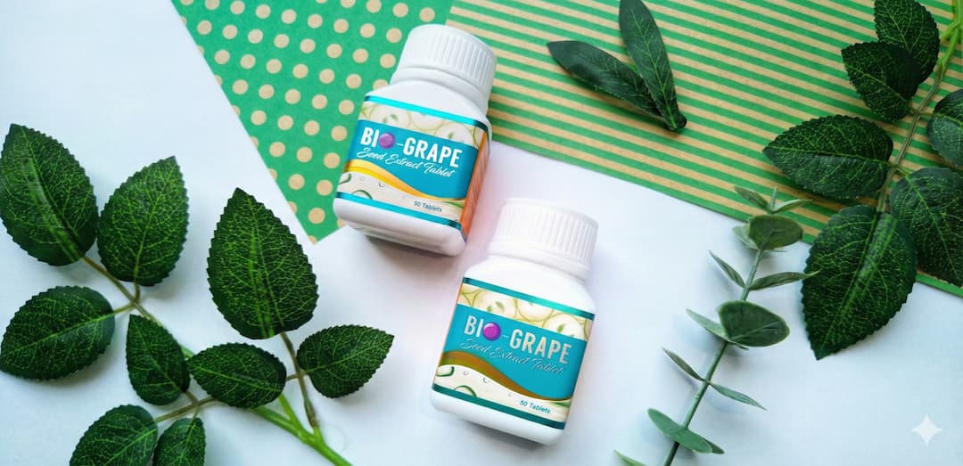 Bio葡萄籽 flat lay