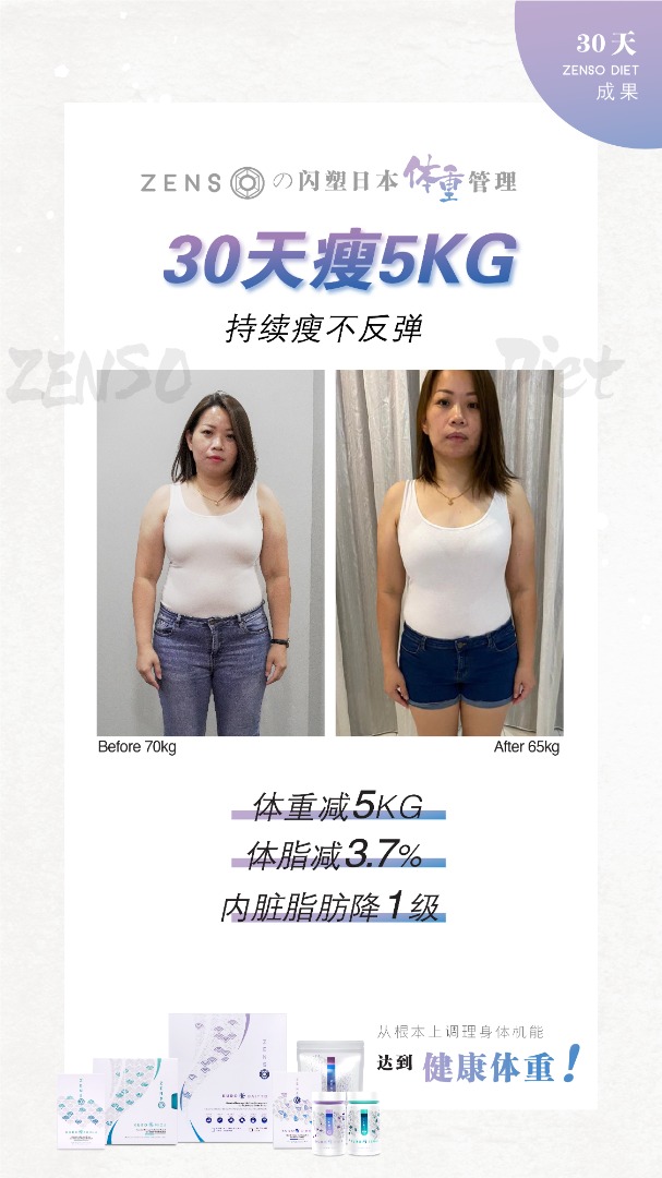 ZENSO 顾客好评 瘦5kg
