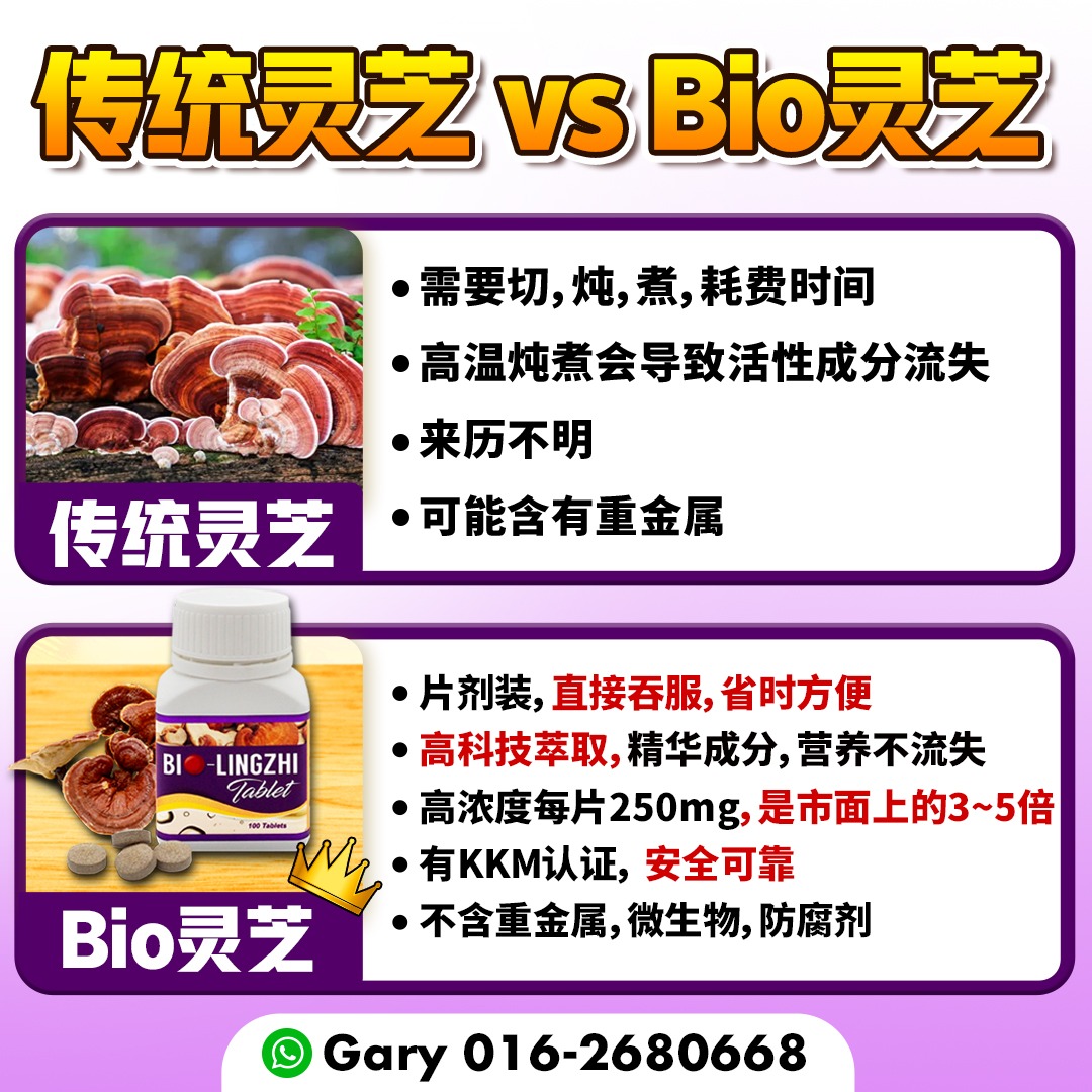 传统灵芝 vs Bio灵芝