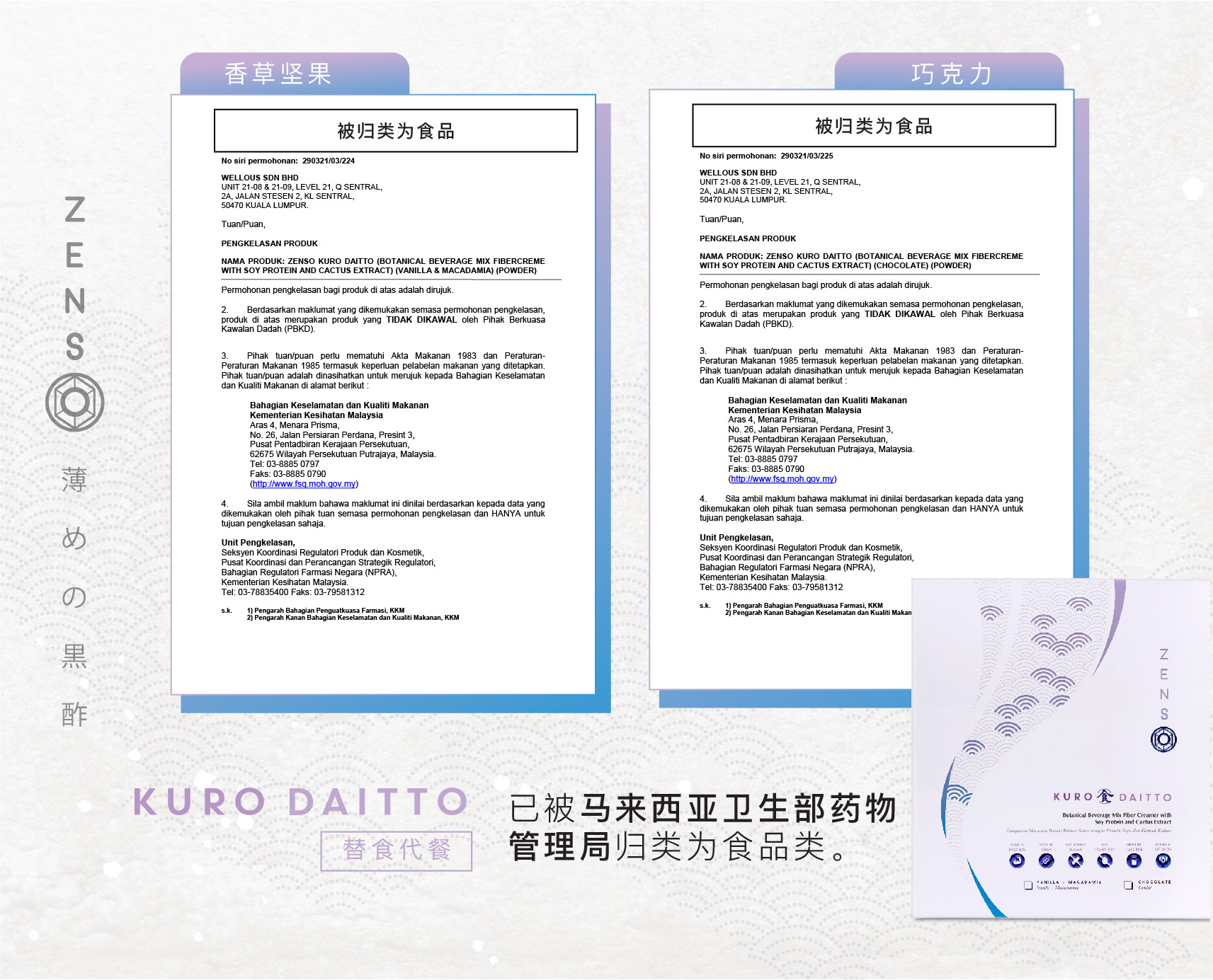 ZENSO 马来西亚卫生局认证