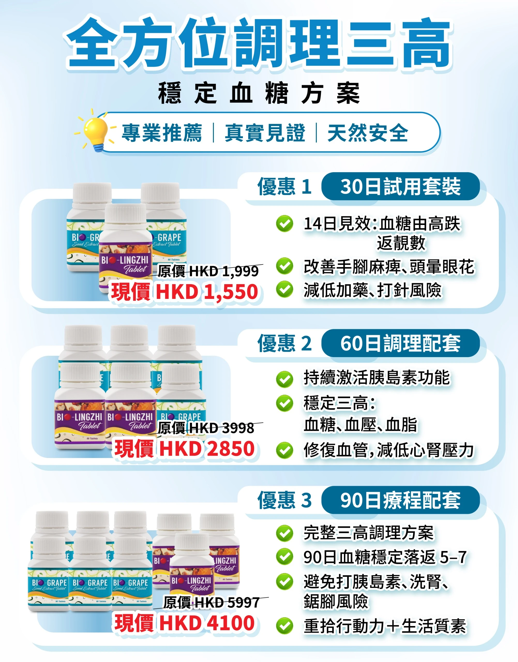 配套價目表