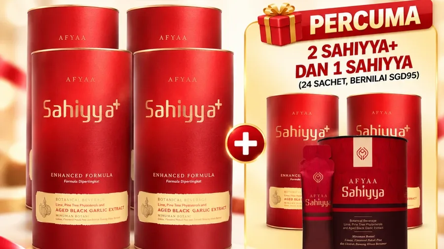 4 tin Sahiyya+ ditambah 2 tin Sahiyya+ dan 1 tin Sahiyya percuma