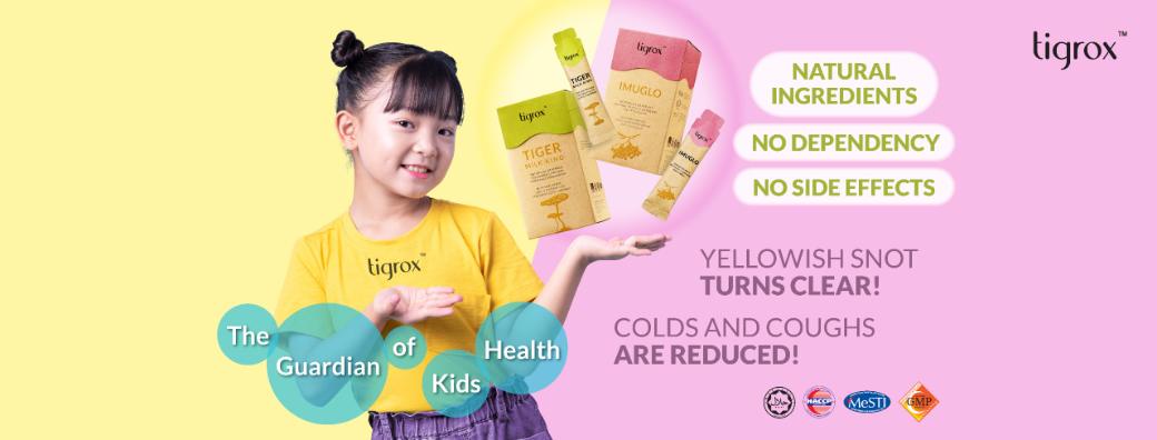 Tigrox — The Guardian of Kids' Health. Natural ingredients, no dependency, no side effects.