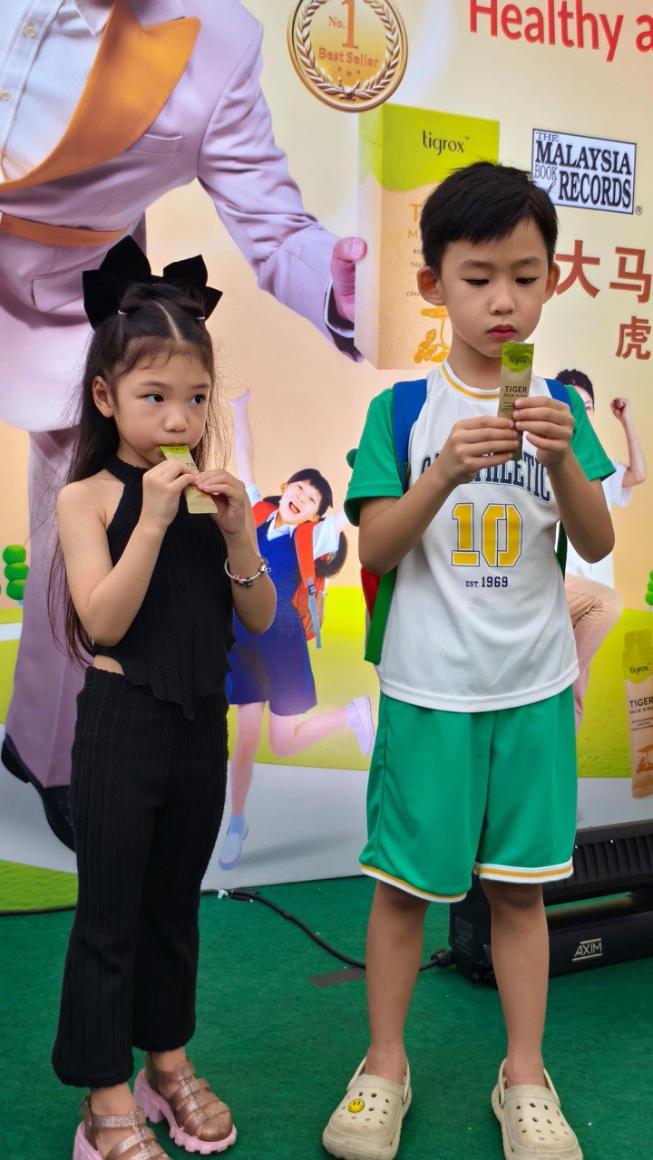 Children enjoying Tiger Milk King at a Tigrox roadshow