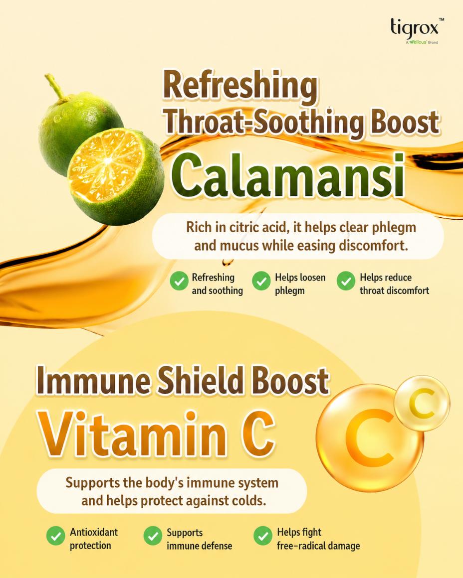 Calamansi and Vitamin C — refreshing throat-soothing boost