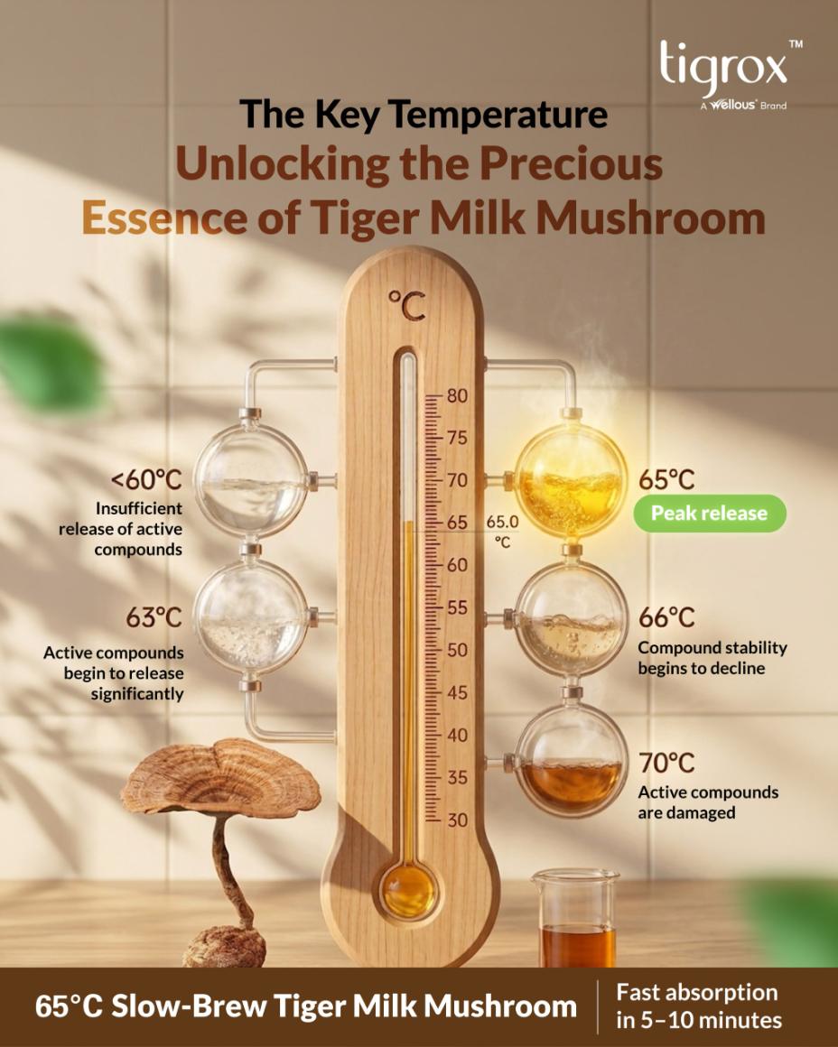 The key temperature — 65°C unlocks the precious essence