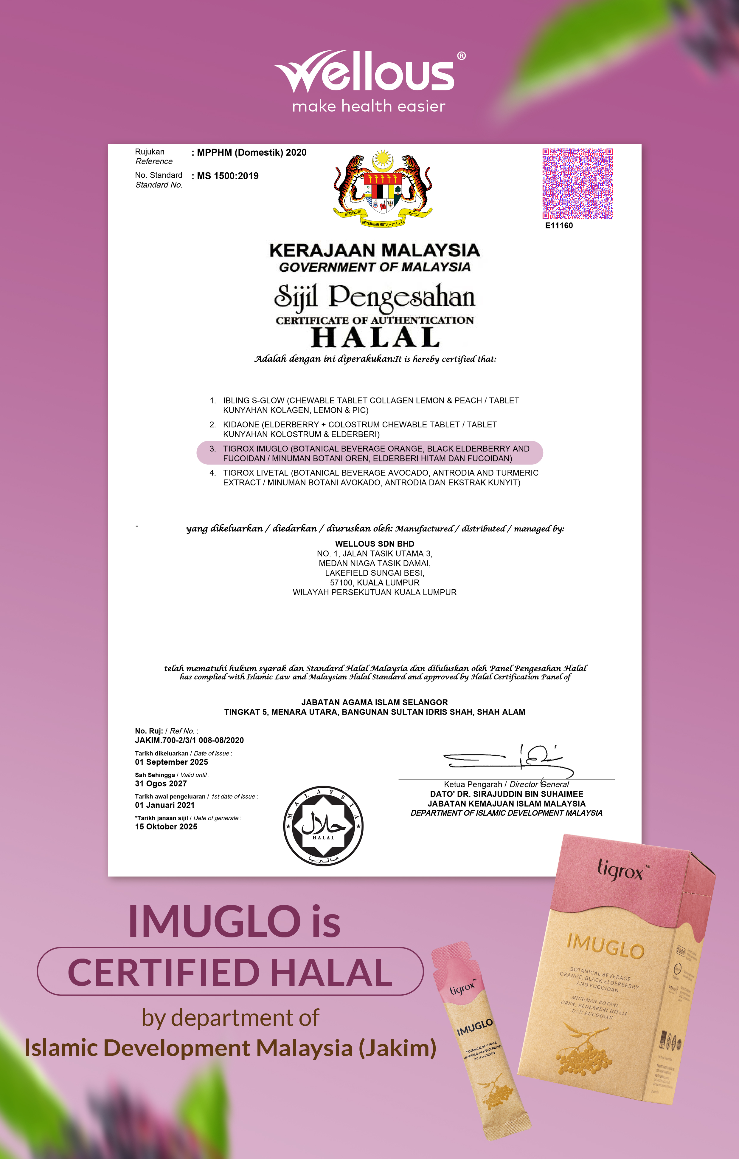 IMUGLO Halal Certificate 2025