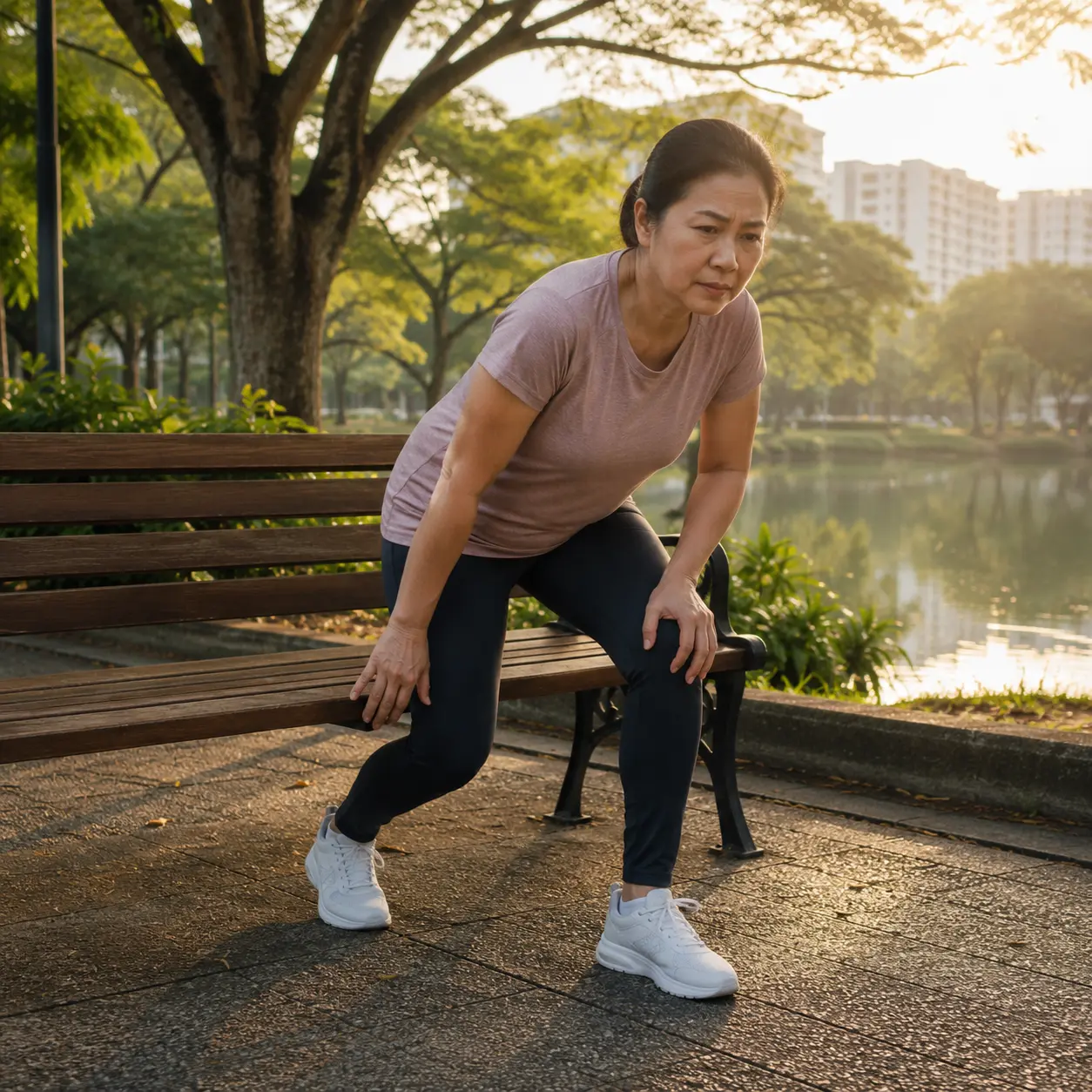 Stiffness after sitting