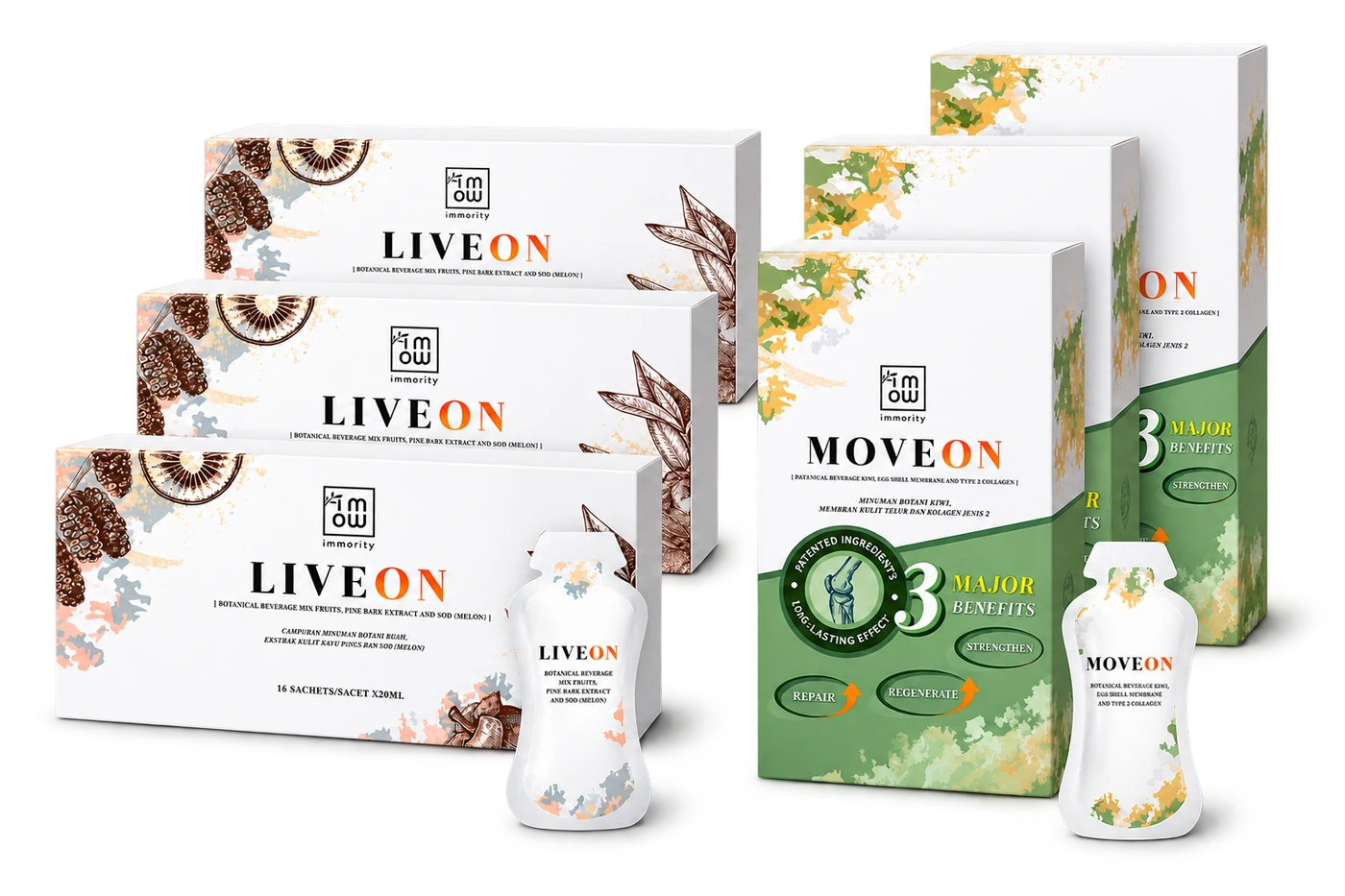 3 MOVEON + 3 LIVEON