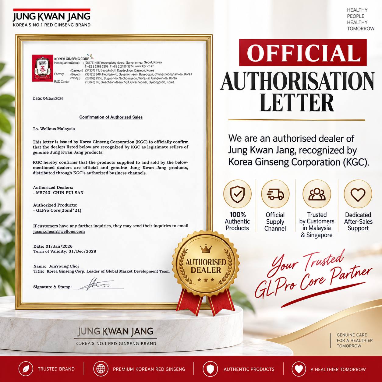 Jung Kwan Jang Authorisation Letter