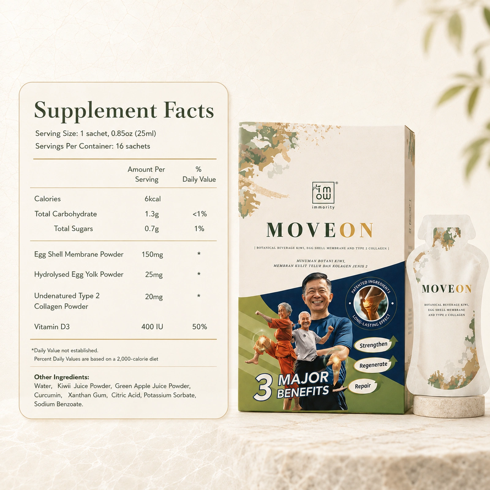 MoveOn supplement facts and product packaging