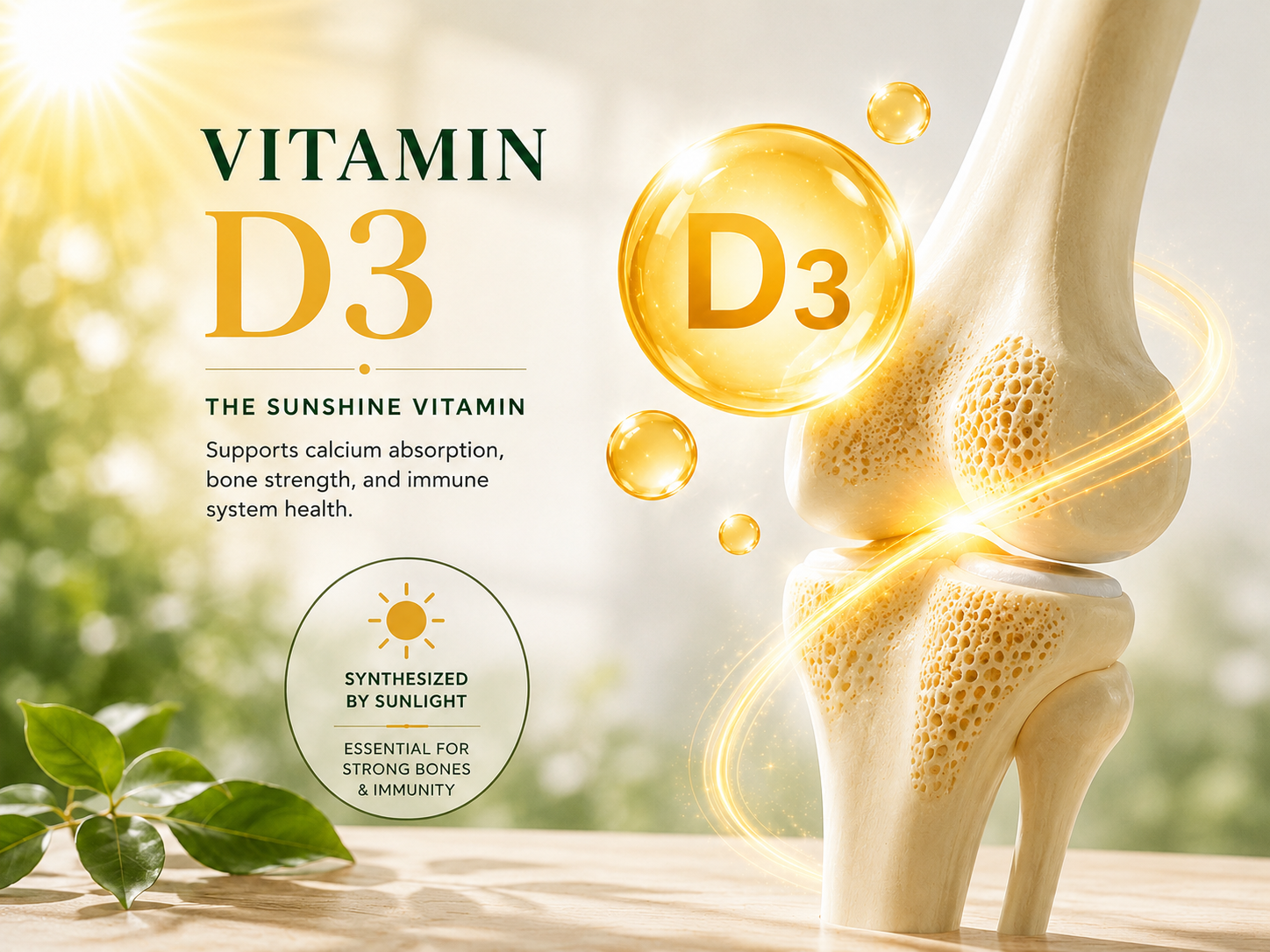 Vitamin D3 supporting nutrient