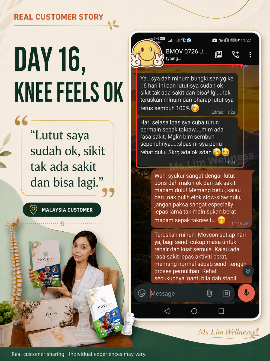 Customer day 16 knee progress sharing