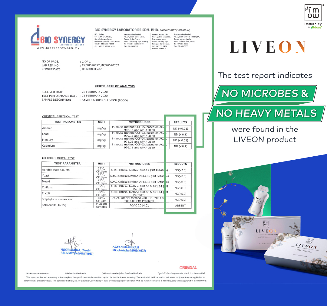 LiveOn product certification and supporting documentation