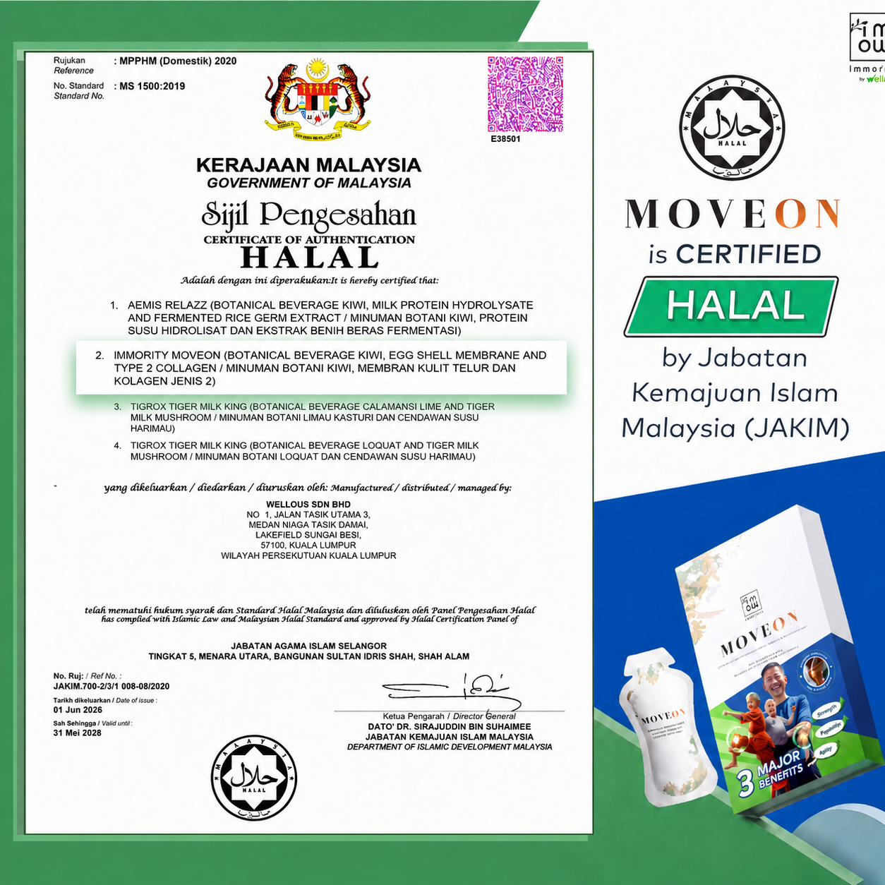 JAKIM Halal certificate listing Company MoveOn