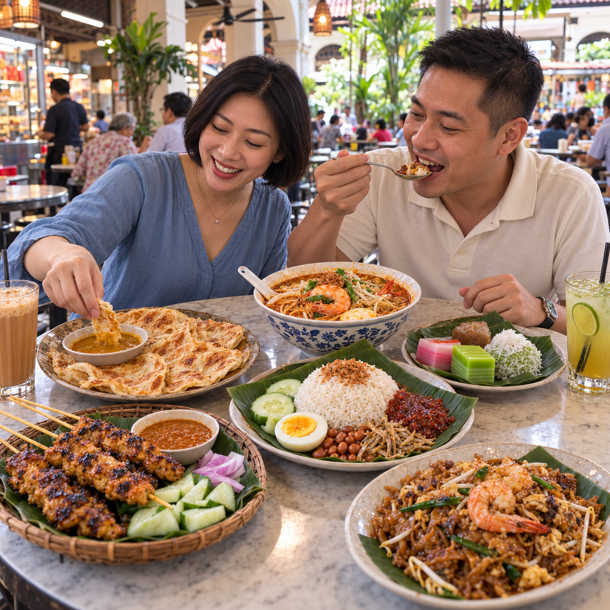 马来西亚美食与用餐场景